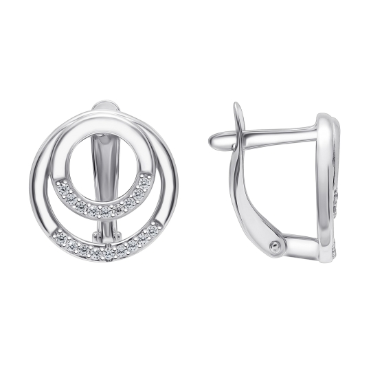 Серьги из серебра с эмалью