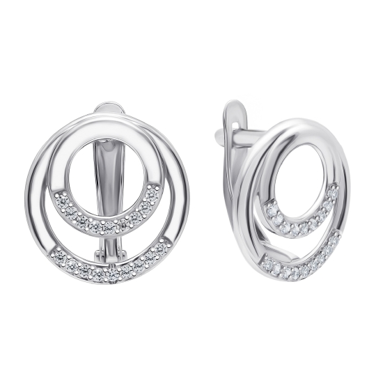 Серьги из серебра с эмалью