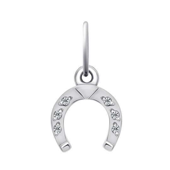 Подвеска из серебра с ювелирными кристаллами и фианитами