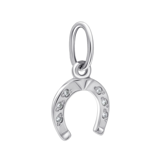 Подвеска из серебра с ювелирными кристаллами и фианитами