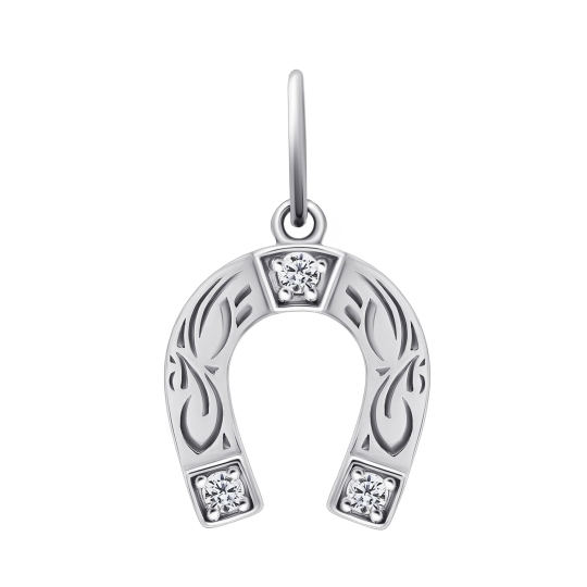 Подвеска из серебра с бриллиантом