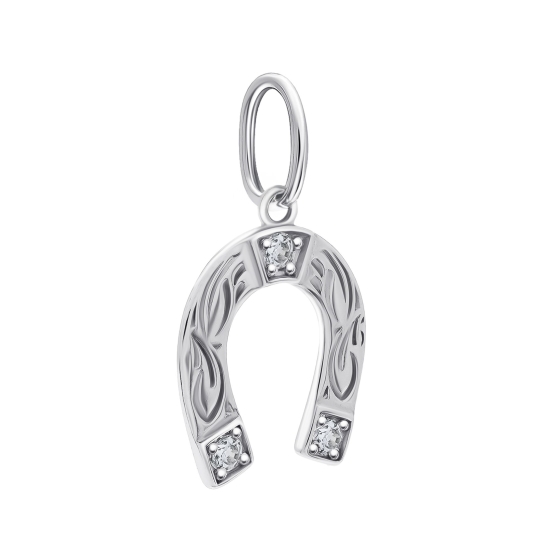 Подвеска из серебра с бриллиантом