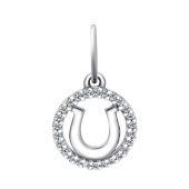 Подвеска из серебра с фианитами 