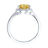 Кольцо из серебра с фианитами