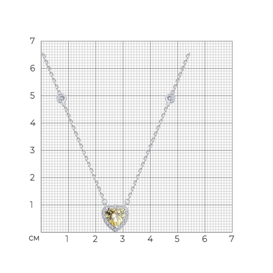 Колье из серебра с жемчугом, эмалью и фианитом
