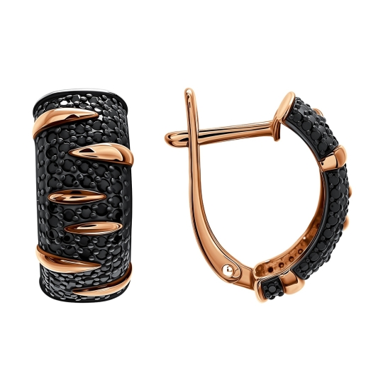 Серьги из золота с топазами London и фианитами 