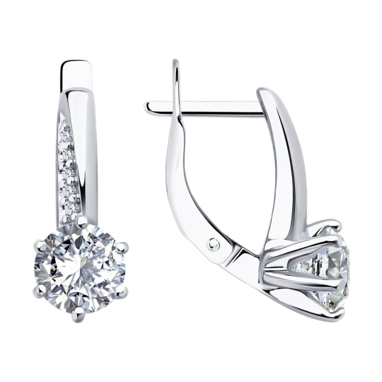 Кольцо из серебра с фианитами