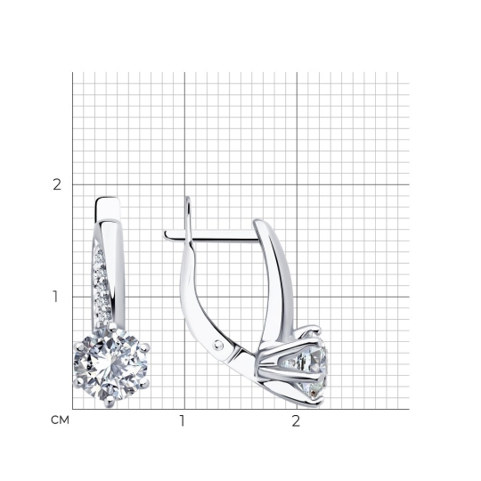 Кольцо из серебра с фианитами