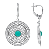 Серьги из серебра с бирюзой
