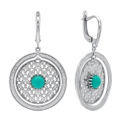 Серьги из серебра с бирюзой