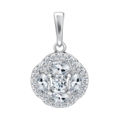 Подвеска из серебра с фианитами