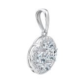 Подвеска из серебра с фианитами