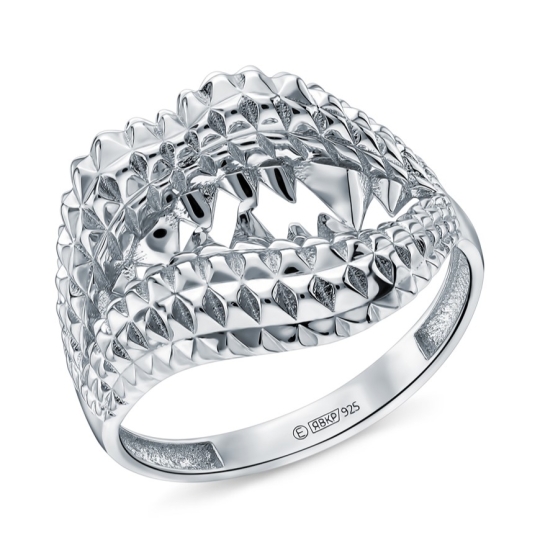 Кольцо из серебра с топазами и фианитами