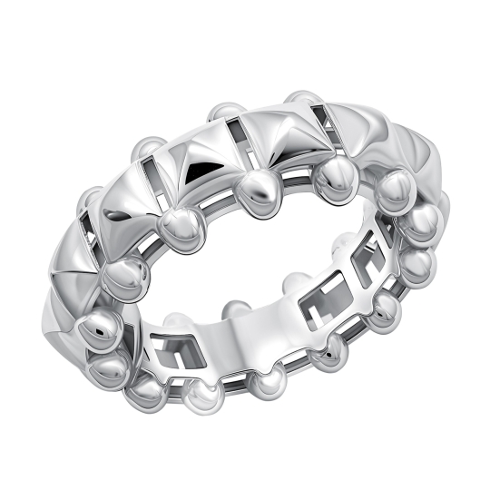 Кольцо из серебра с фианитами 