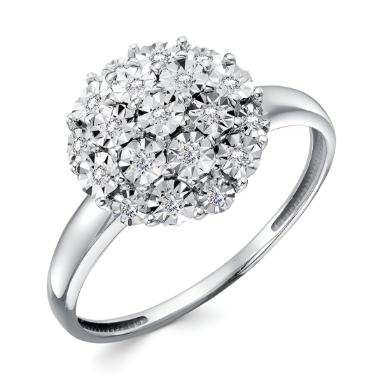 Серьги из белого золота с бриллиантами