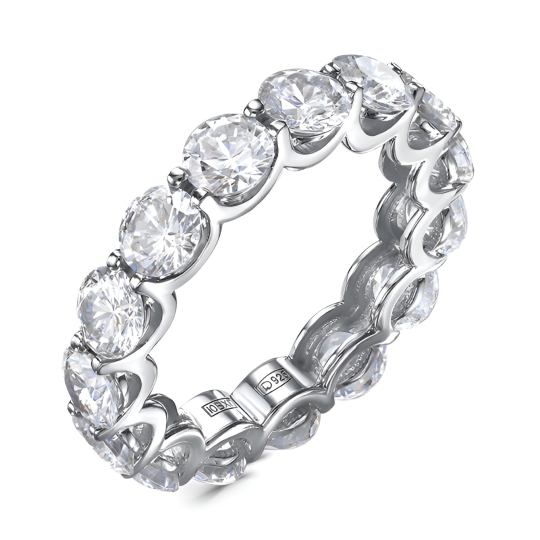 Кольцо из серебра с топазом и фианитами