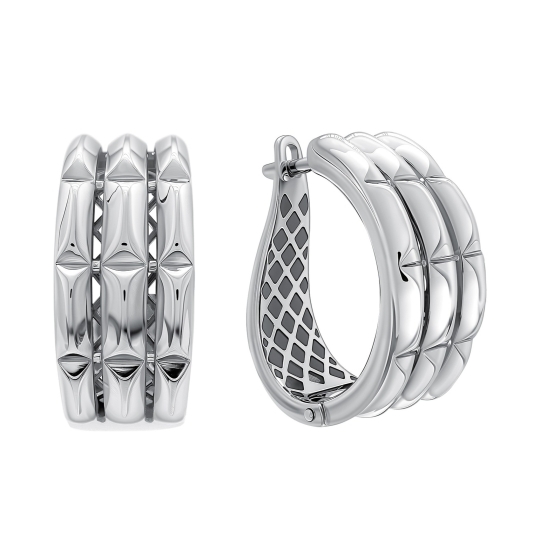 Серьги из серебра с эмалью "Котята"