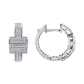 Серьги из серебра с фианитами