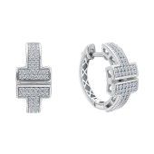 Серьги из серебра с фианитами
