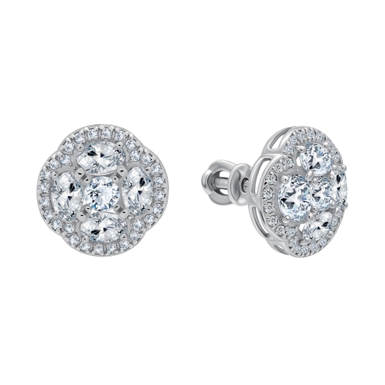 Кольцо из серебра с фианитами