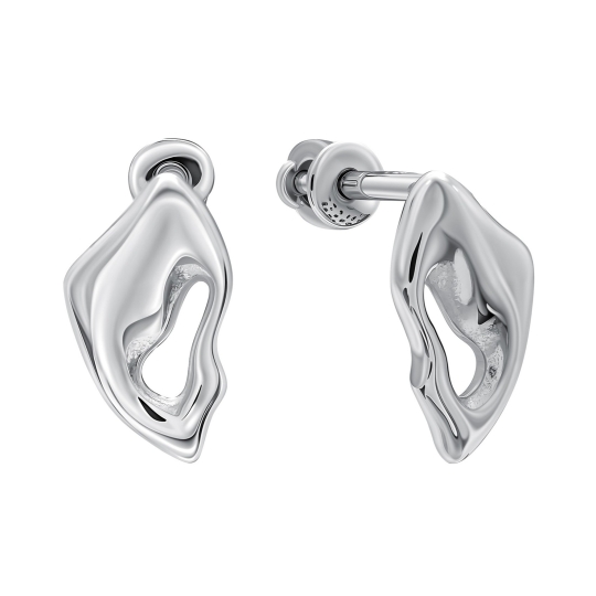 Серьги из серебра с фианитами