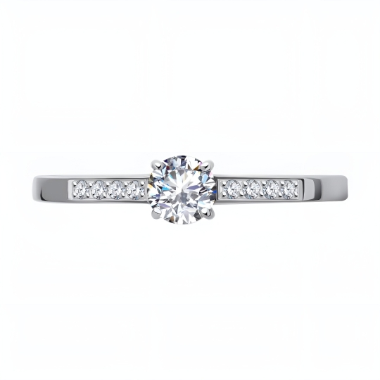 Кольцо из золота с фианитами