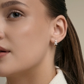 Серьги из золота с фианитами