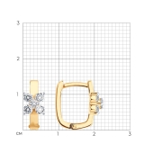 Серьги из золота с фианитами