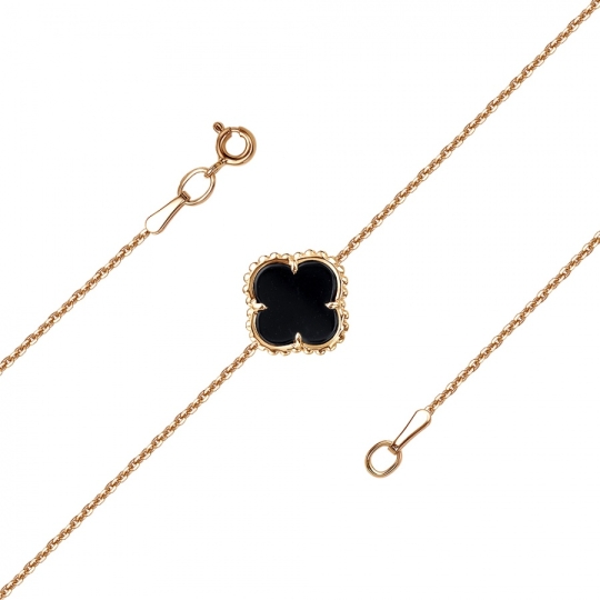 Серьги из золота с ониксами