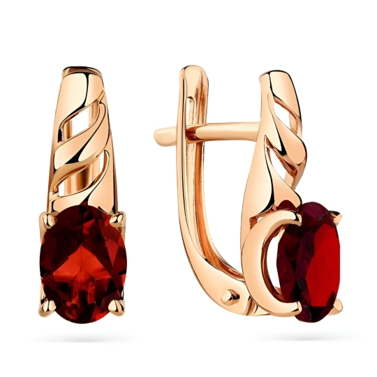 Кольцо из золота с гранатом