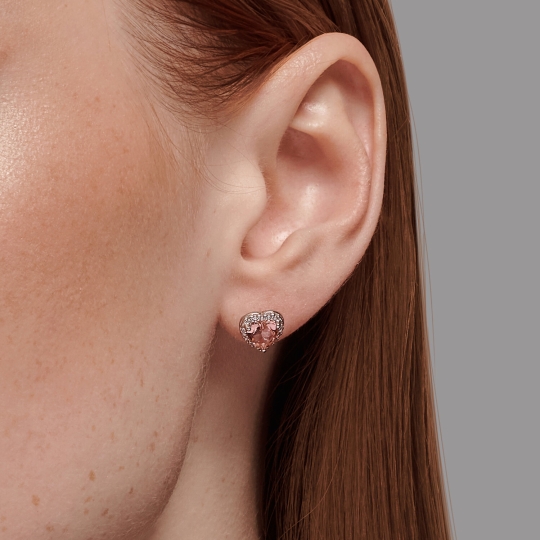 Колье из серебра с ювелирным кристаллом и фианитами