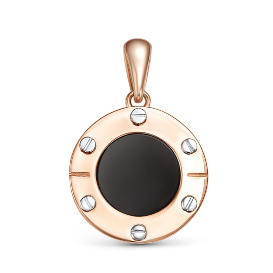 Подвеска из комбинированного золота с бриллиантами