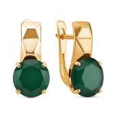 Серьги из золота с ониксами