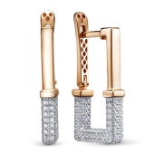 Серьги из золота с фианитами