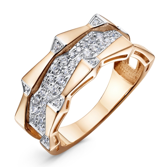 Серьги из золота с фианитами