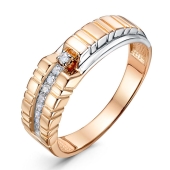 Кольцо из золота с фианитами