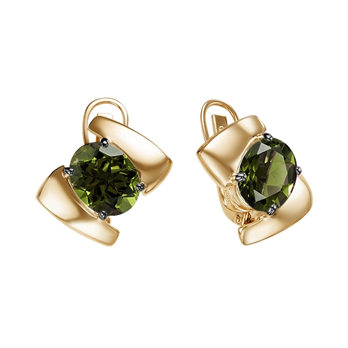Серьги из золота с александритами