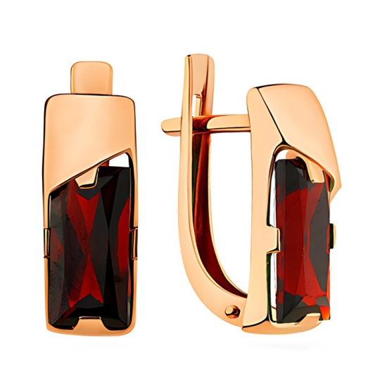 Серьги из золота с сапфировыми корундами