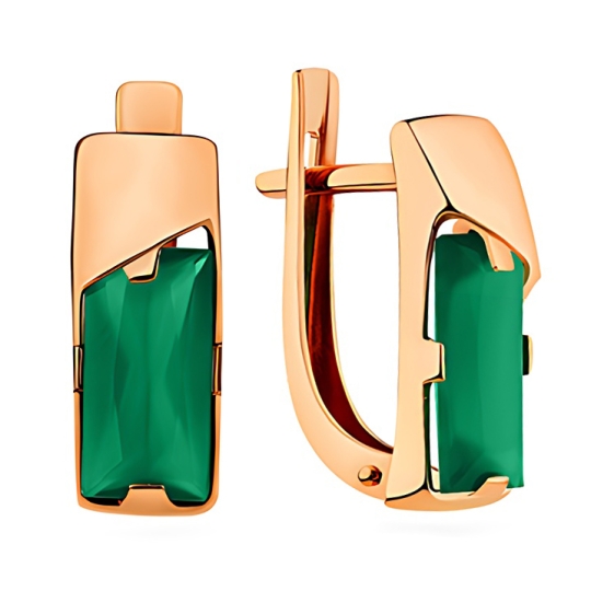 Серьги из золота с сапфировыми корундами