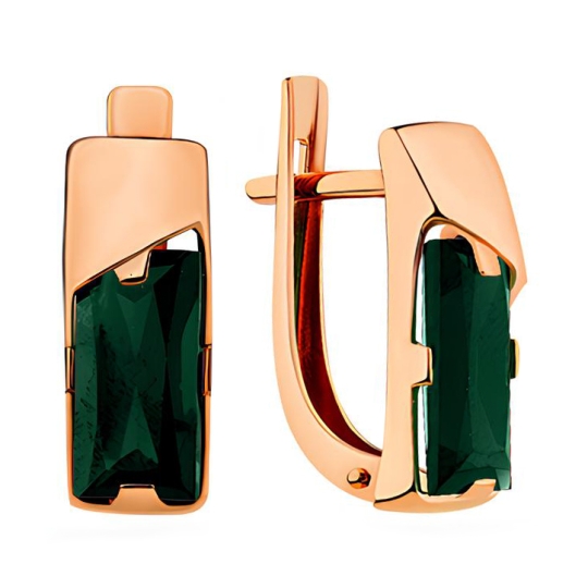 Серьги из золота с сапфировыми корундами