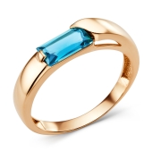 Кольцо из золота с ситаллом топаз Swiss