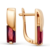 Серьги из золота с гранатами