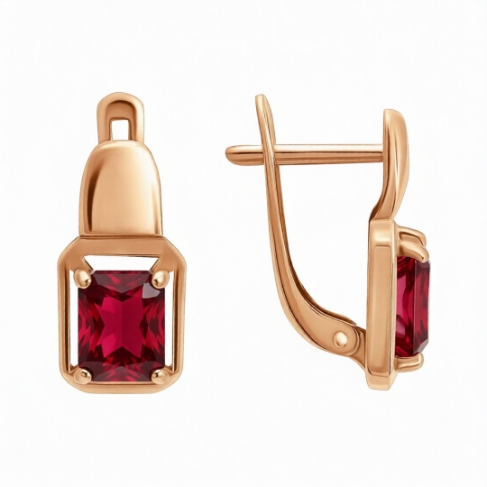 Серьги из золота с ситаллами топаз London