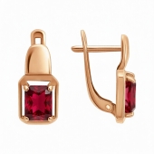 Серьги из золота с гранатами