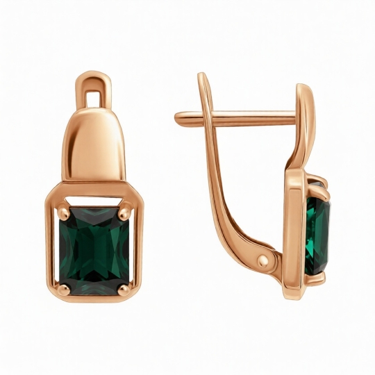 Серьги из золота с ситаллами топаз London