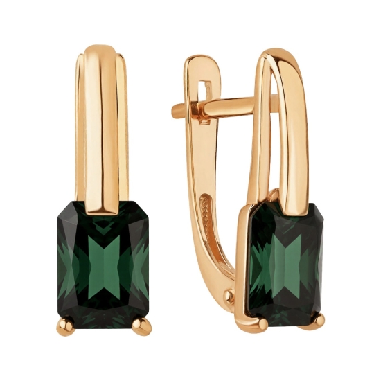 Серьги из золота с гранатами