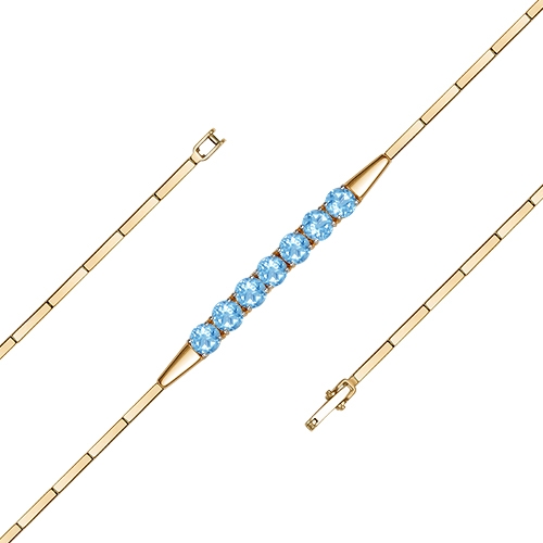 Золотой браслет с Топаз ситал swiss