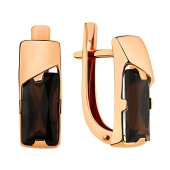 Серьги из золота с раухтопазами