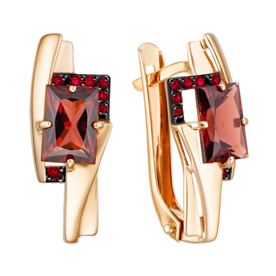 Серьги из золота с топазами