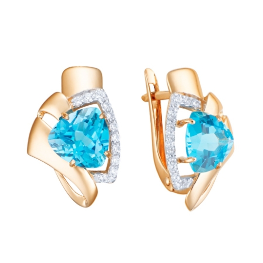 Серьга одиночная из золота